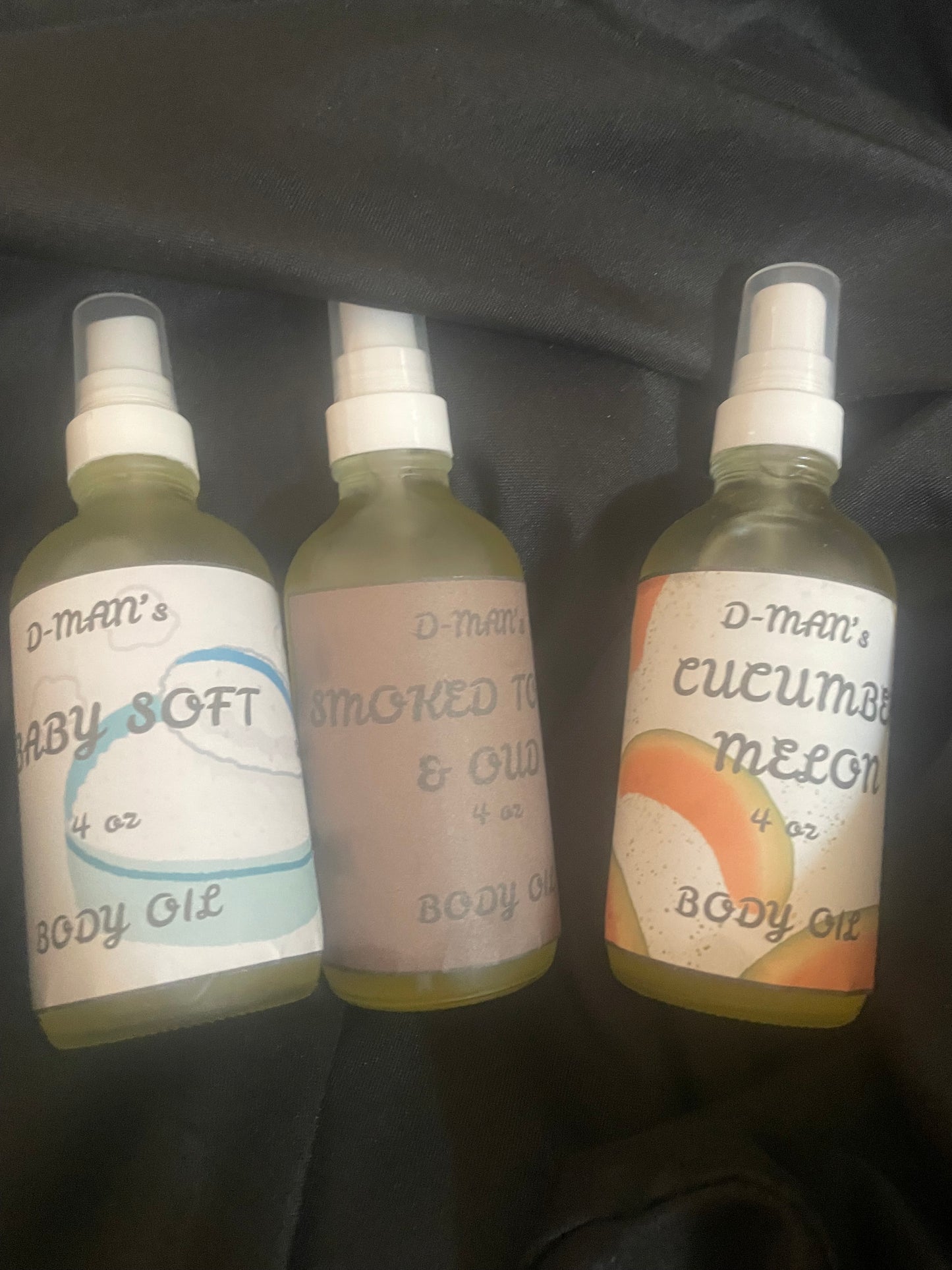 FAB & FRESH: D-MANs 4oz BODY OIL