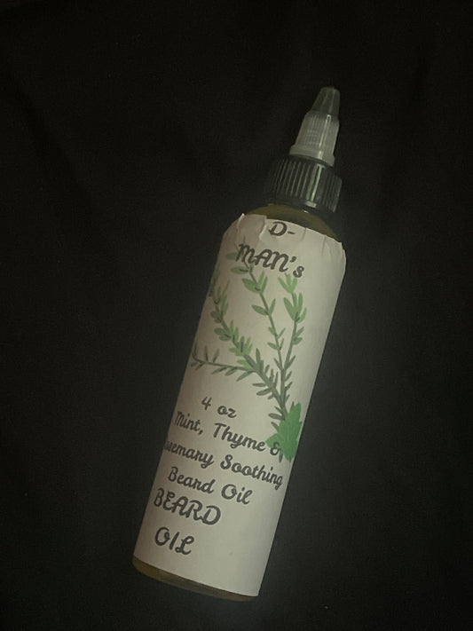 D-MANs 4oz SOOTHING BEARD OIL