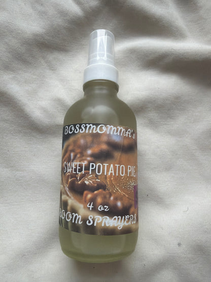 4oz frosted glass spray bottle in SWEET POTATO PIE room spray